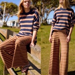 Free People Allyson Striped pants